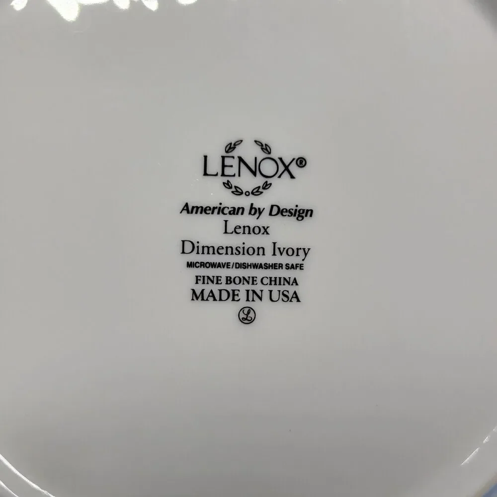 Lenox Dimension Ivory No Trim Rimmed Soup Bowl 9
